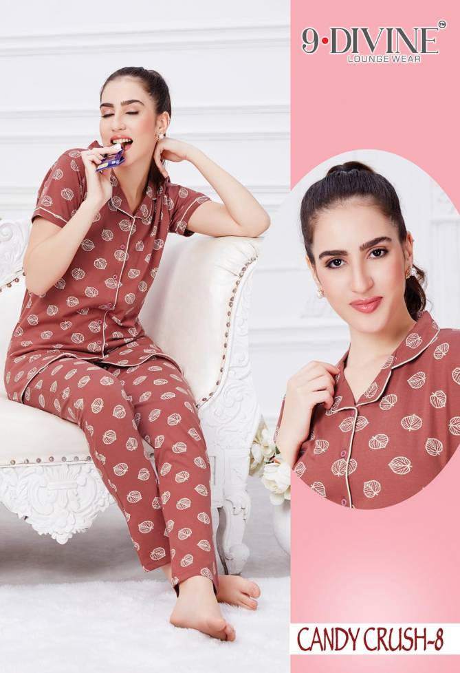 9 Divine Candy Crush  Night Suits Daily Wear Cotton Printed Collection